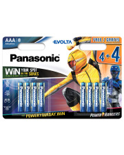 Щелочная AAA батарейка Panasonic LR03EGE/8B4FPR Evolta Power Rangers в блистере (8шт)