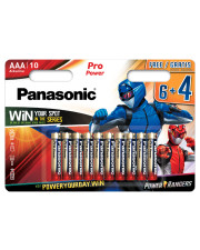 Щелочная AAA батарейка Panasonic LR03XEG/10B4FPR Pro Power «Power Rangers» в блистере (10шт)