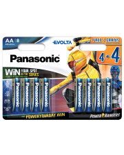 Щелочная AA батарейка Panasonic LR6EGE/8B4FPR Evolta Power Rangers в блистере (8шт)