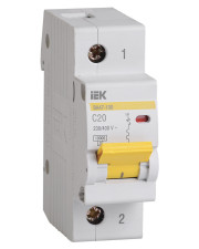 Автоматичний вимикач IEK MVA40-1-020-C ВА47-100 1Р 20А 10кА C