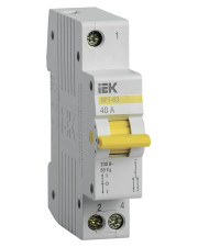 Трипозиційний вимикач-роз'єднувач IEK MPR10-1-040 ВРТ-63 1P 40А