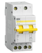 Трипозиційний вимикач-роз'єднувач IEK MPR10-2-032 ВРТ-63 2P 32А