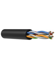 Черный кабель связи витая пара ITK LC3-C5E04-129 U/UTP Cat5E 4х2х24AWG LSZH нг(А)-HF (305м)