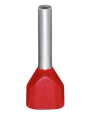 Ізольований подвійний наконечник Wago 216-542 для 2х1мм²/AWG 2х18 довжина 12мм (червоний)