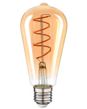 Филаментная LED лампа Vestum 1-VS-2703 ST64 Е27 4Вт 220В 2500К golden twist «винтаж»