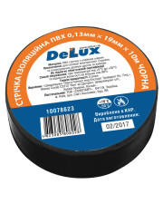 Изолента Delux 10м ПВХ черная (10078623)