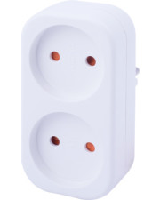 Двухместный разветвитель E.Next e.socket.002.10.2 2P 10А без заземления (s9100052)