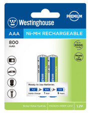 Аккумулятор Westinghouse NH-AAA800ARBP2. Ni-Mh 800 ААA/R03 2шт в блистере
