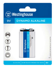 Щелочная батарейка Westinghouse 6LR61-BP1. Dynamo Alkaline 9В/6LR61 крона 1шт в блистере