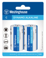 Щелочная батарейка Westinghouse LR14-BP2 Dynamo Alkaline C/LR14 2шт в блистере