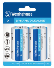 Щелочная батарейка Westinghouse LR20-BP2 Dynamo Alkaline D/LR20 2шт в блистере