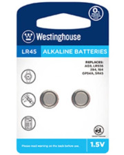 Лужна батарея Westinghouse LR45-BP2(AG9-BP2) Alkaline таблетка LR45 2шт у блістері