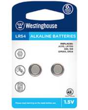 Щелочная батарейка Westinghouse LR54-BP2(AG10-BP2) Alkaline таблетка LR54 2шт в блистере