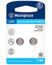 Щелочная батарейка Westinghouse LR57-BP2(AG7-BP2) Alkaline таблетка LR57 2шт в блистере