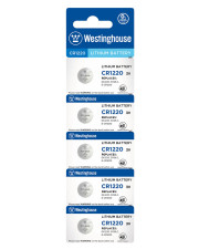 Литиевая батарейка Westinghouse CR1220-BP5 Lithium таблетка CR1220 5шт в блистере