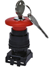 Кнопка-модуль грибок Eti EGM-LK с ключом красная (4771612)
