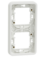 Вертикальная 2-постовая рамка Schneider Electric MUR39151 IP55 (белая)