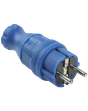 Пряма електрична вилка IEK ВБп3-1-0м IP44 синя (PKR01-016-2-K07)