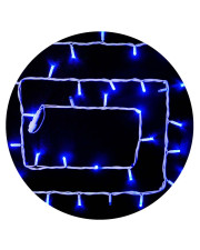 Біла вулична LED гірлянда Delux EN STRING 100LED (90016604) 10м (2х5м) IP44 (синє світло)