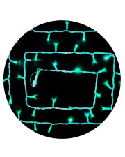 Біла вулична LED гірлянда Delux EN STRING 100LED (90012969) 10м (2х5м) 20 миготливих діодів IP44 (зелене світло)