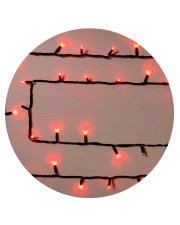 Уличная LED гирлянда Delux EN STRING 100LED (90012971) 10м (2х5м) 20 мигающих диодов IP44 (красный свет) черный шнур