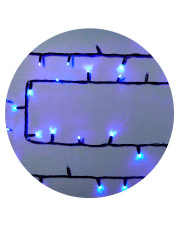 Уличная LED гирлянда Delux EN STRING 100LED (90012976) 10м (2х5м) 20 мигающих диодов IP44 (синий свет) черный шнур