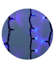 Уличная LED гирлянда Delux EN ICICLE 108LED (90012946) 2x1м 27 мигающих диодов IP44 (синий свет) черный шнур