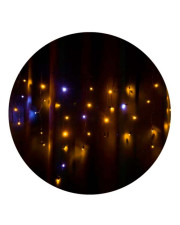 Уличная LED гирлянда Starlight (000057265) 2x0,7м 75 мигающих диодов IP44 (желтый белый свет) черный шнур