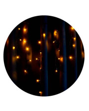 Уличная LED гирлянда Starlight (000057270) 2x0,7м 75 диодов IP44 (желтый свет) черный шнур