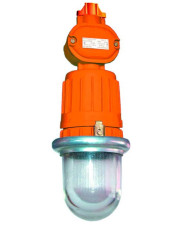 Оранжевый взрывозащищенный ГСП светильник Ватра (ГСП18ВЕx-100-111) IP65 100Вт для производственных зданий