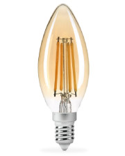 Светодиодная филаментная лампа Titanum Filament C37 E14 4Вт 2200K (TLFC3704142A) бронза