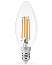 Светодиодная филаментная лампа Titanum Filament C37 E14 4Вт 4100K (TLFC3704144)