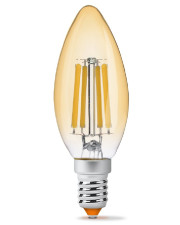 Светодиодная филаментная лампа Videx Filament C37FA E14 6Вт 2200K (VL-C37FA-06142) бронза