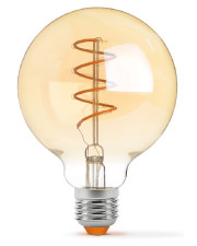 Димерна філаментна лампа Videx Filament G95FASD E27 5Вт 2200K (VL-G95FASD-05272) бронза
