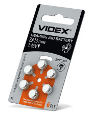 Повітряно-цинкова батарея Videx ZA13 (PR48) (ZA13 (PR48) B6) 6 шт