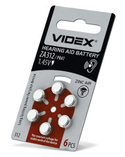Повітряно-цинкова батарея Videx ZA312 (PR41) (ZA312 (PR41) B6) 6 шт