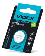 Літієва батарея Videx CR2025 (CR2025 1B) 1 шт