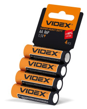 Солевая батарейка Videx R6P AA (R6P/AA 4pcs SC) 4 шт