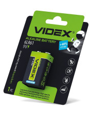 Лужна батарея Videx 6LR61 крона (6LR61/9V/B) 1 шт