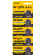 Літієва батарея Navigator NBT-CR2032-BP5 CR2032 5шт