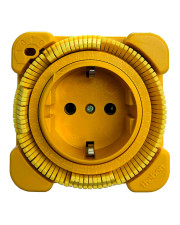 Электромеханический розеточный таймер Theben Timer 26 230В 16А с шагом 15 мин IP20 (желтый)