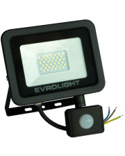 Світлодіодний прожектор Evrolight FM-01D-30 30Вт 6400К з датчиком руху (57052)