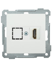 HDMI розетка IEK РHDMI-0-Б "Bolero" EHB10-K01 (біла)