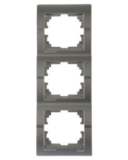 Вертикальна тримісна рамка Lezard "Deriy" 702-2900-153 (темно-сірий металік)