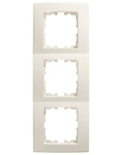 Вертикальная трехместная рамка Lezard «Lesya» 705-0300-153 (кремовая)