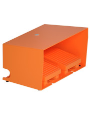 Двойной педальный выключатель Schneider Electric XPER3100D с крышкой (оранжевый)