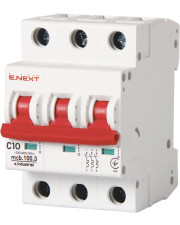 Модульний автоматичний вимикач E.Next e.industrial.mcb.100.3.C10 3р 10А C (i0180020)