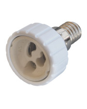 Пластиковий перехідник E.Next e.lamp adapter.Е14/GU10.white Е14 на GU10 (s9100040)
