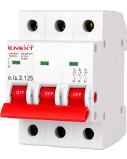 Выключатель нагрузки E.Next e.is.3.125 на DIN-рейку 3р 125А (p008010)
