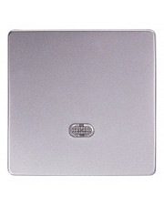 Одинарна кнопка E.Next e.lux.11651L.pn.aluminium з підсвіткою алюміній (ins0040099)